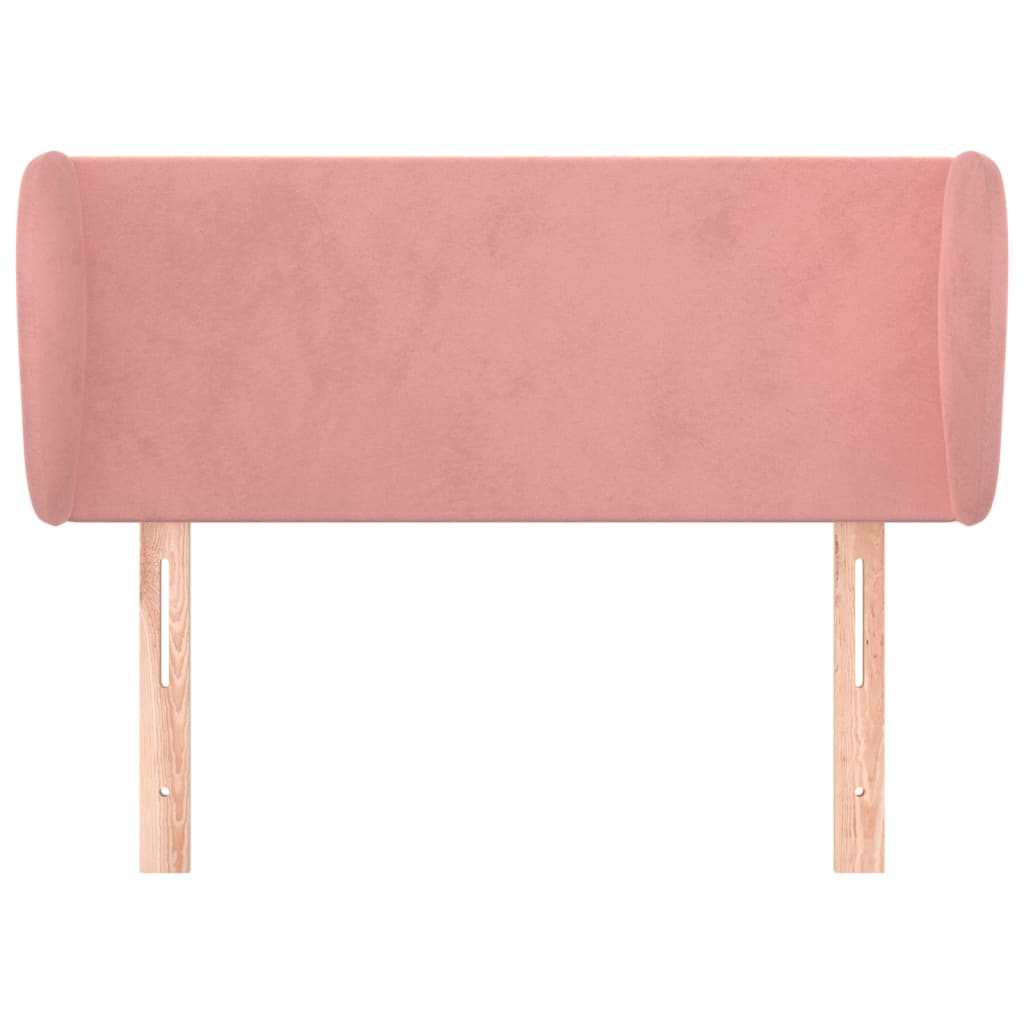 Hoofdbord met randen 93x23x78/88 cm fluweel roze is nu te koop bij PeponiXL, paradijselijk wonen!
