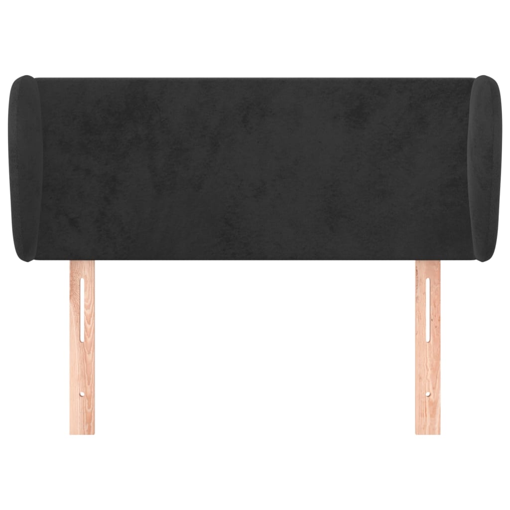 Hoofdbord met randen 103x23x78/88 cm fluweel zwart is nu te koop bij PeponiXL, paradijselijk wonen!