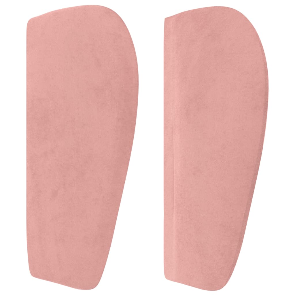 Hoofdbord met randen 103x23x78/88 cm fluweel roze is nu te koop bij PeponiXL, paradijselijk wonen!