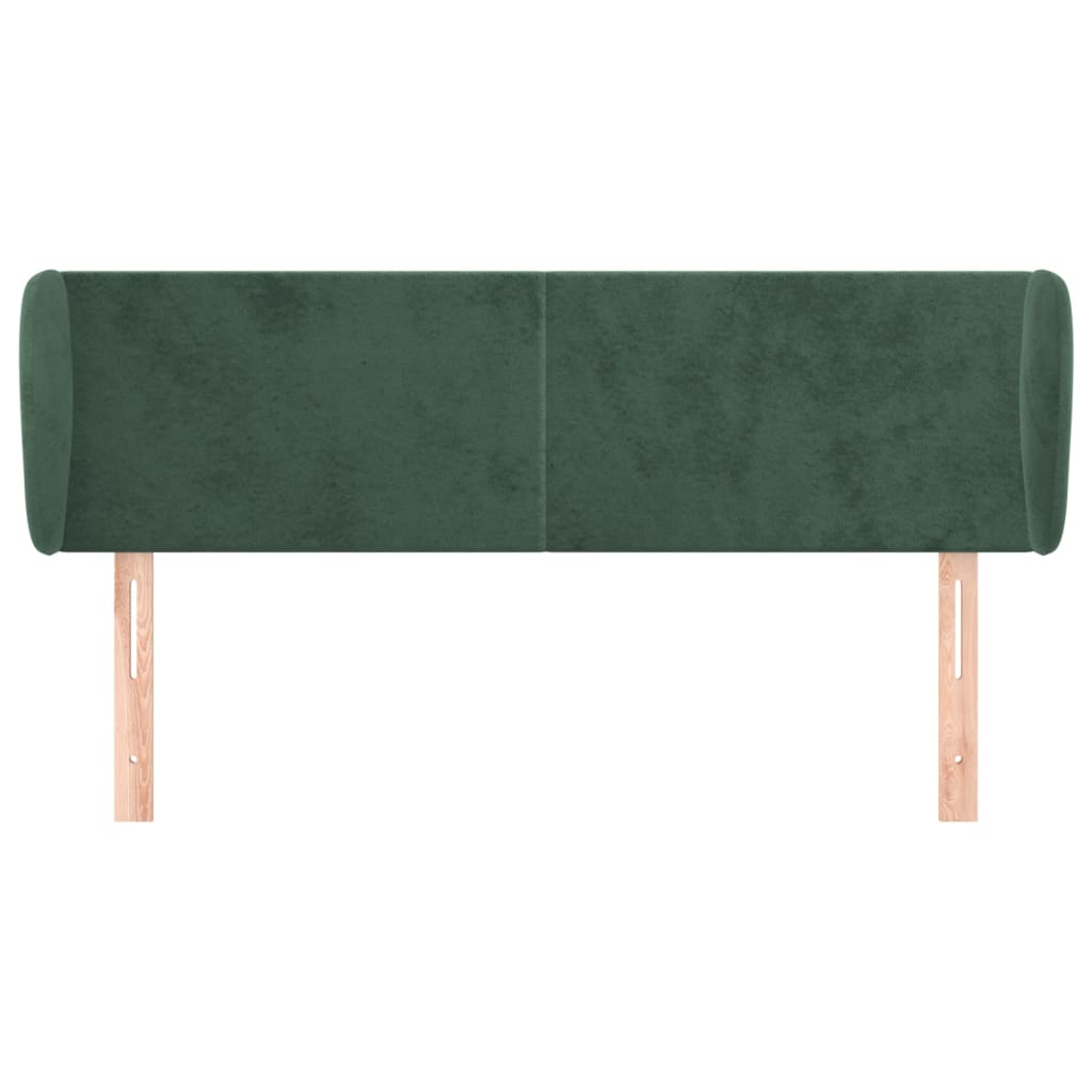 Hoofdbord met randen 147x23x78/88 cm fluweel donkergroen is nu te koop bij PeponiXL, paradijselijk wonen!