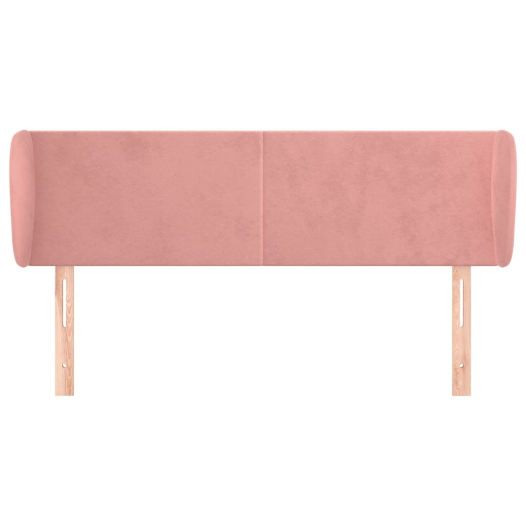 Hoofdbord met randen 147x23x78/88 cm fluweel roze is nu te koop bij PeponiXL, paradijselijk wonen!