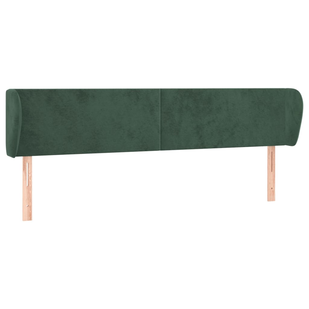 Hoofdbord met randen 163x23x78/88 cm fluweel donkergroen is nu te koop bij PeponiXL, paradijselijk wonen!