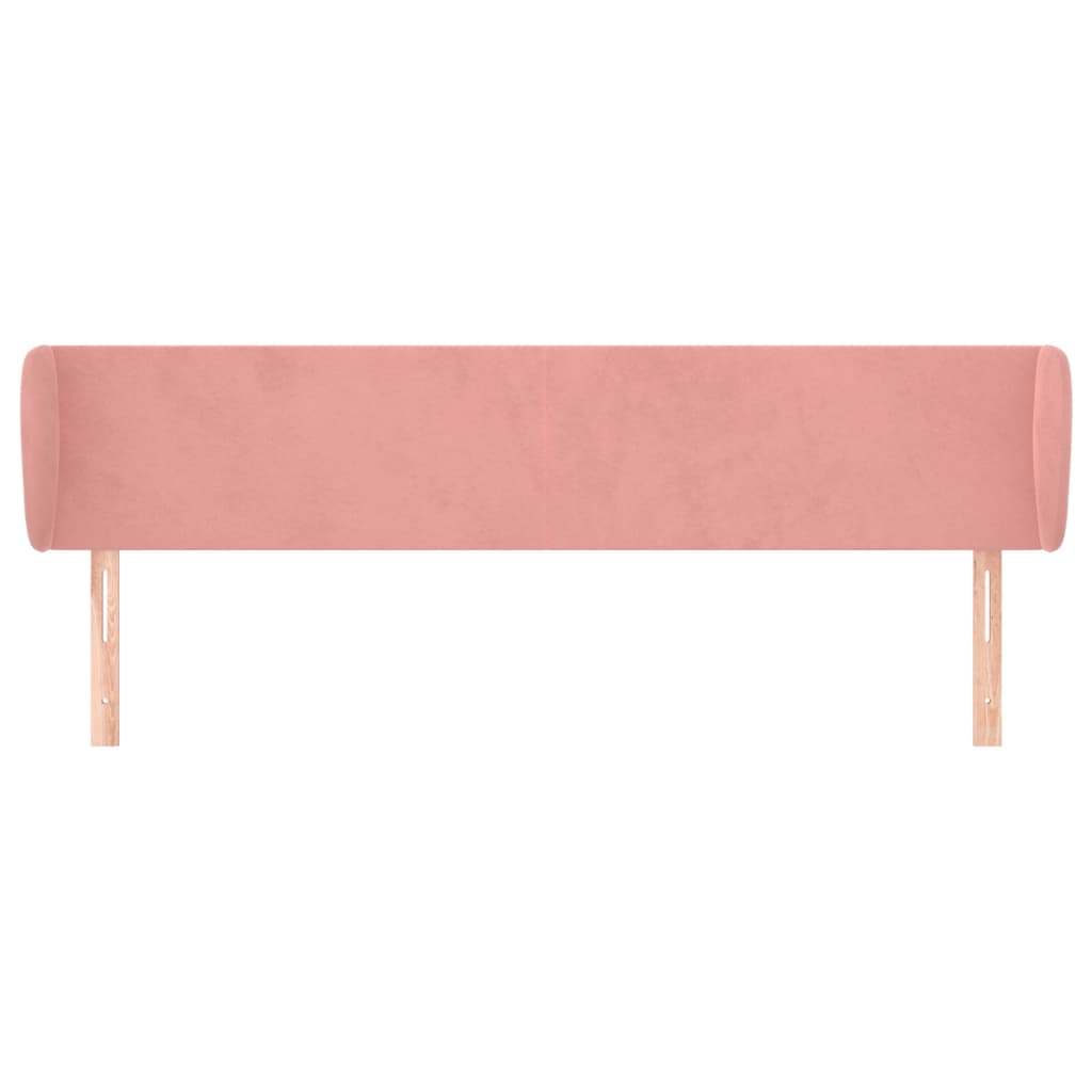 Hoofdbord met randen 183x23x78/88 cm fluweel roze is nu te koop bij PeponiXL, paradijselijk wonen!
