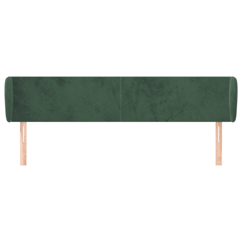 Hoofdbord met randen 203x23x78/88 cm fluweel donkergroen is nu te koop bij PeponiXL, paradijselijk wonen!