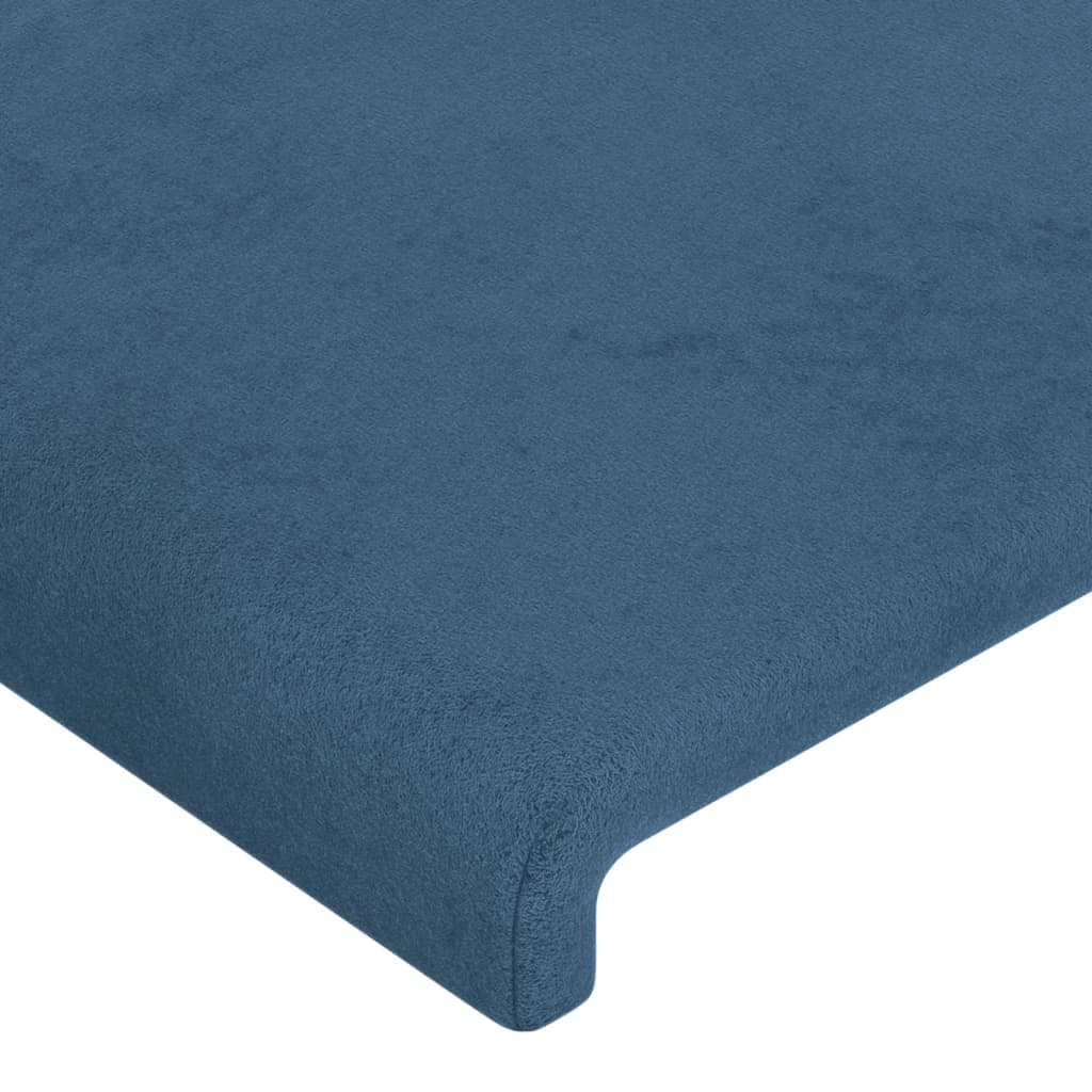 Hoofdbord met randen 203x23x78/88 cm fluweel donkerblauw is nu te koop bij PeponiXL, paradijselijk wonen!