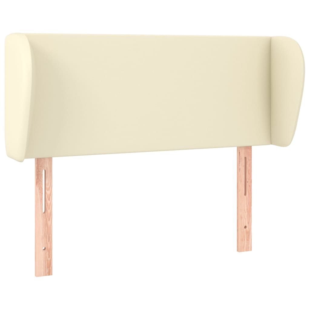 Hoofdbord met randen 83x23x78/88 cm kunstleer crèmekleurig is nu te koop bij PeponiXL, paradijselijk wonen!