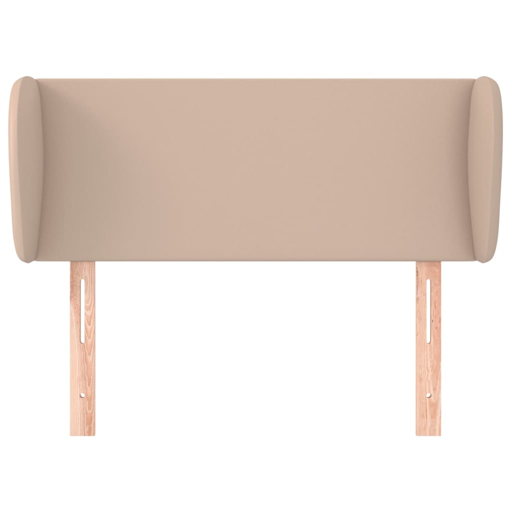 Hoofdbord met randen 93x23x78/88 cm kunstleer cappuccinokleur is nu te koop bij PeponiXL, paradijselijk wonen!