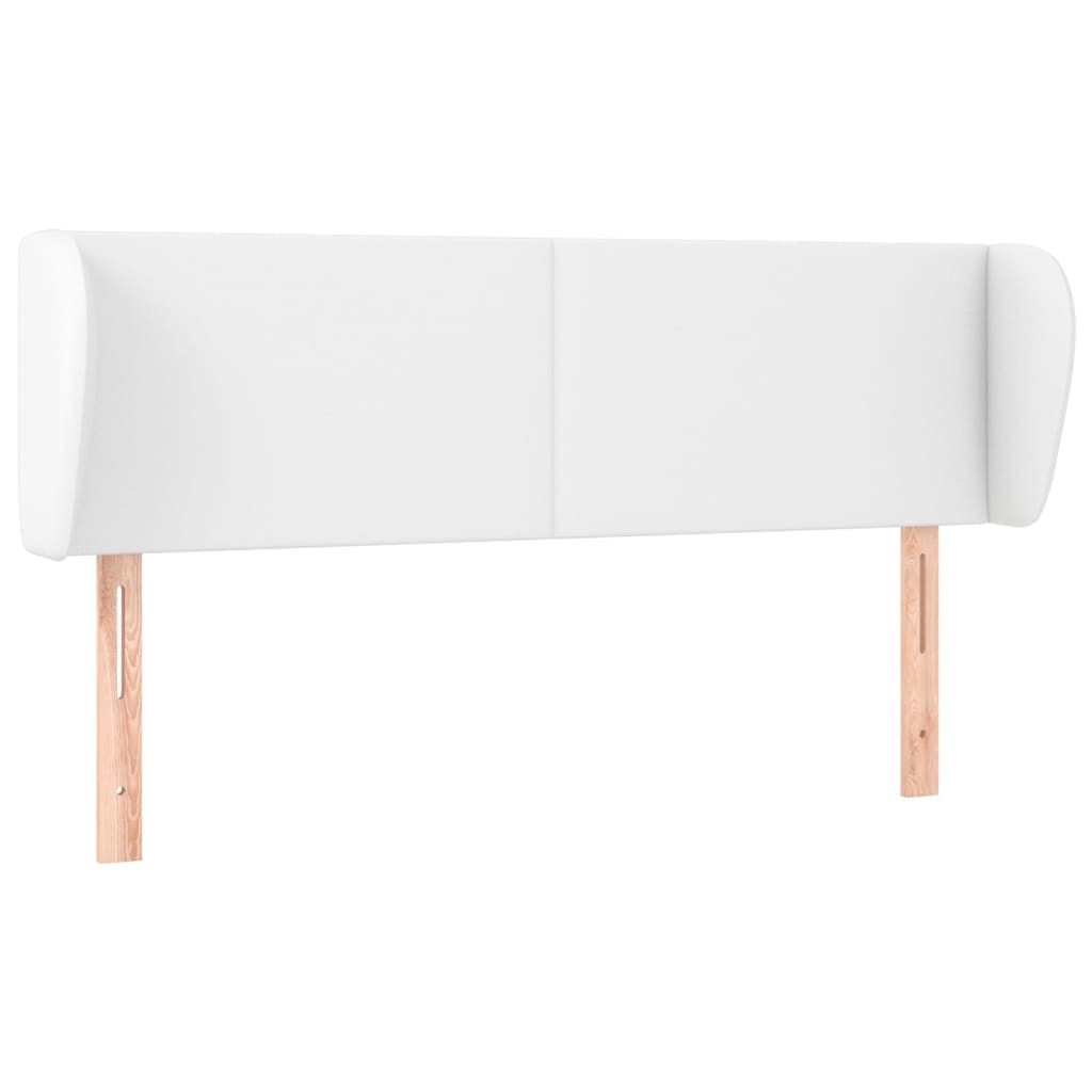 Hoofdbord met randen 147x23x78/88 cm kunstleer wit is nu te koop bij PeponiXL, paradijselijk wonen!