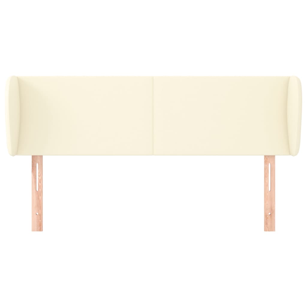 Hoofdbord met randen 147x23x78/88 cm kunstleer crèmekleurig is nu te koop bij PeponiXL, paradijselijk wonen!