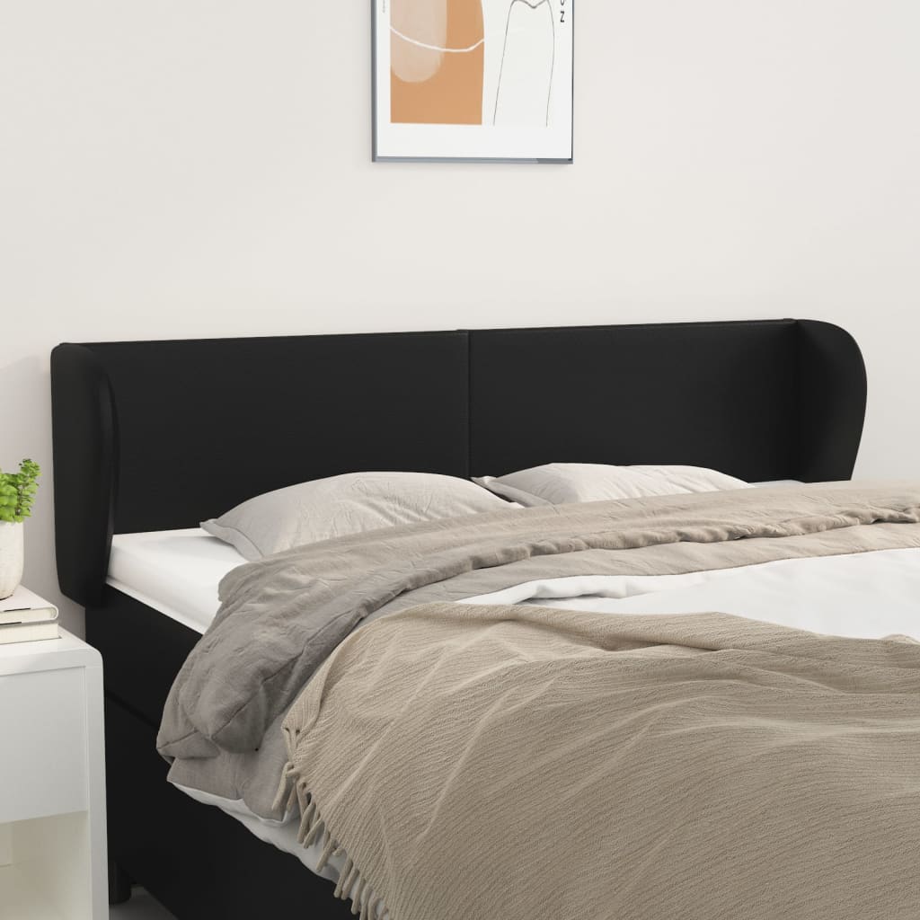 Hoofdbord met randen 147x23x78/88 cm kunstleer grijs is nu te koop bij PeponiXL, paradijselijk wonen!