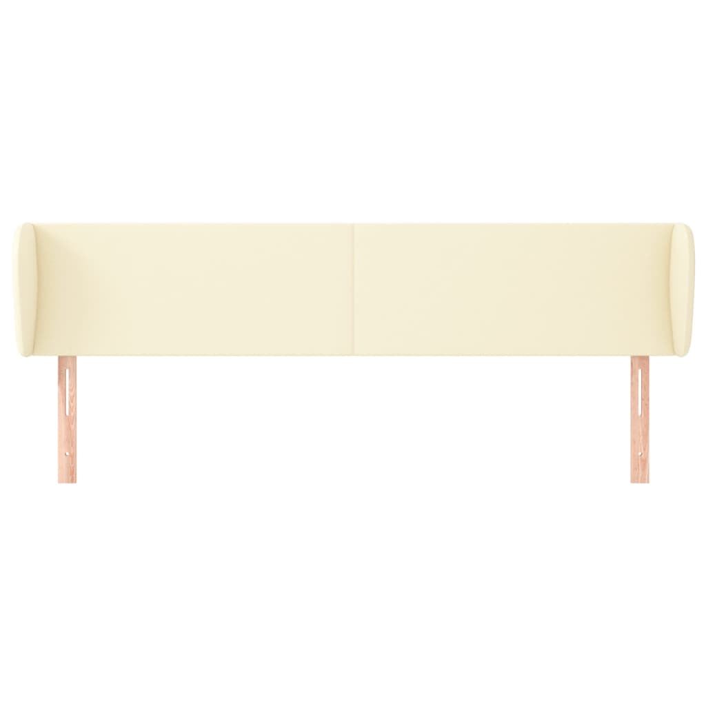 Hoofdbord met randen 163x23x78/88 cm kunstleer crèmekleurig is nu te koop bij PeponiXL, paradijselijk wonen!