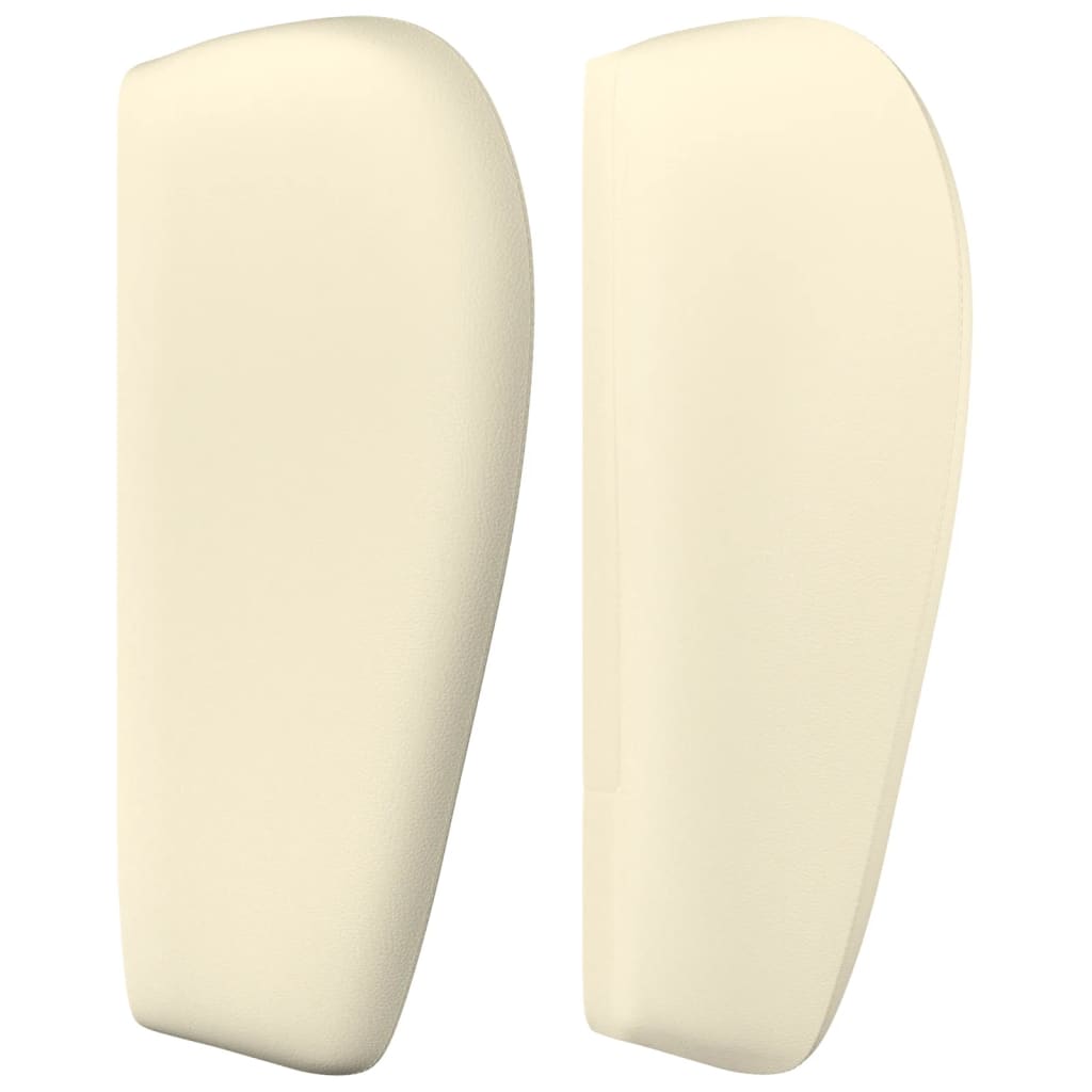 Hoofdbord met randen 163x23x78/88 cm kunstleer crèmekleurig is nu te koop bij PeponiXL, paradijselijk wonen!