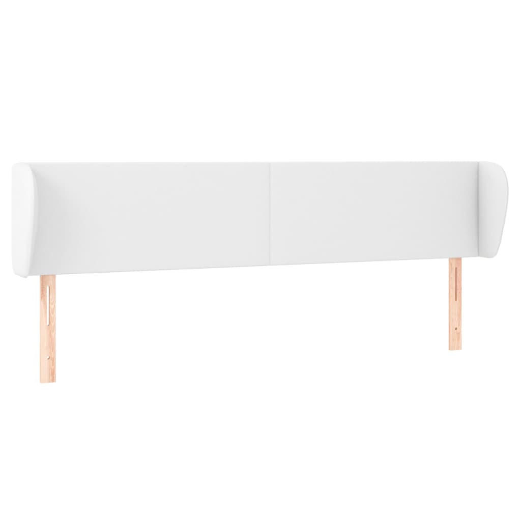 Hoofdbord met randen 183x23x78/88 cm kunstleer wit is nu te koop bij PeponiXL, paradijselijk wonen!