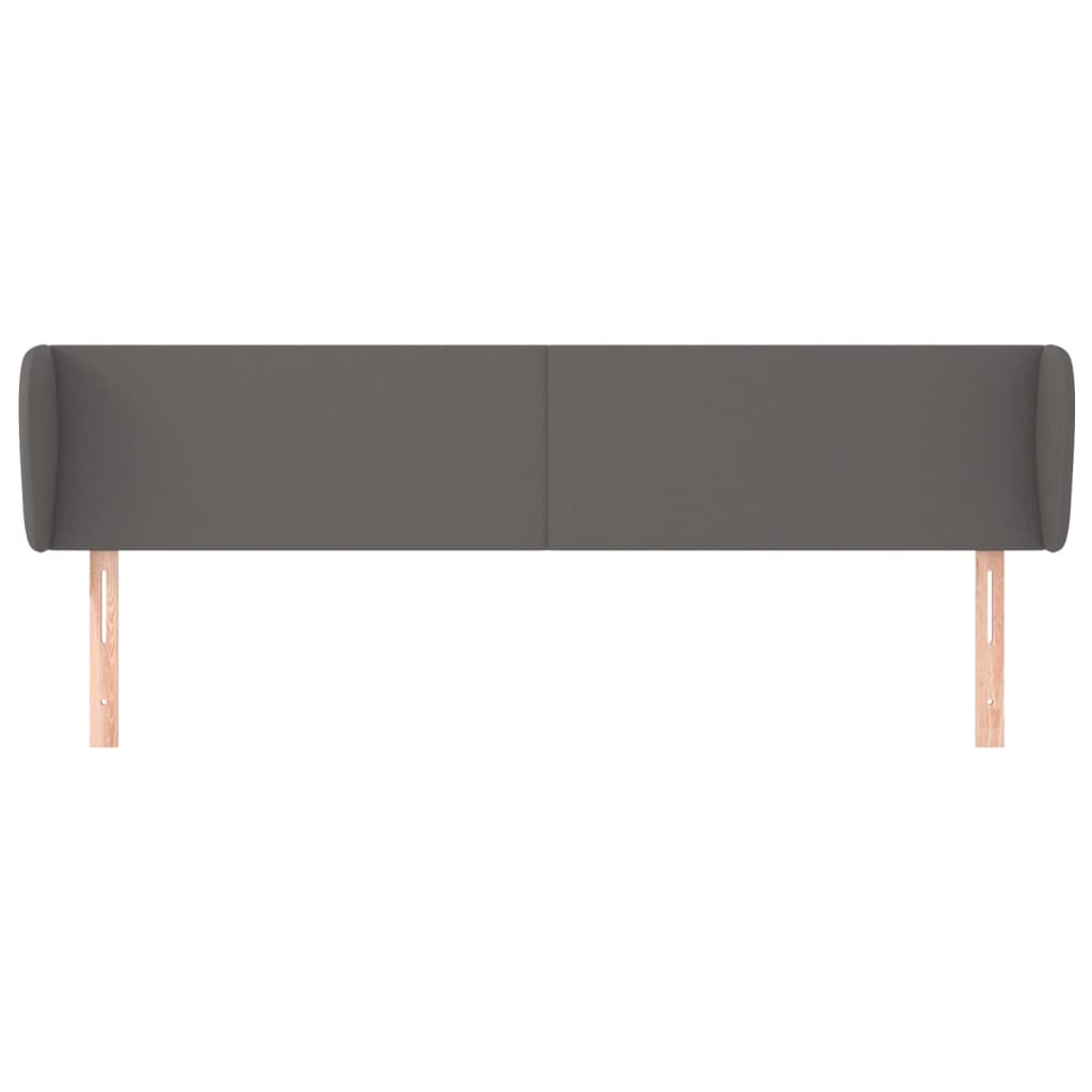 Hoofdbord met randen 183x23x78/88 cm kunstleer grijs is nu te koop bij PeponiXL, paradijselijk wonen!