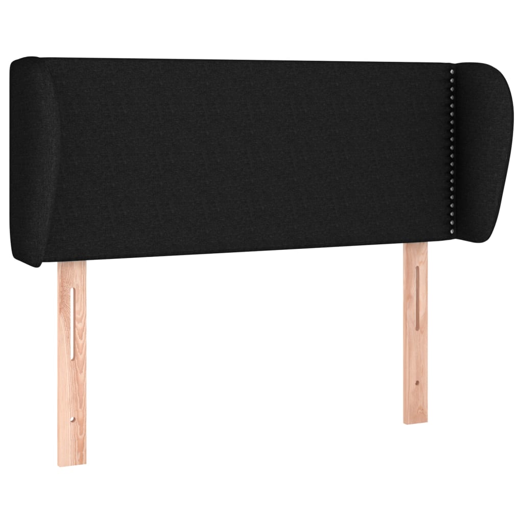 Hoofdbord met randen 83x23x78/88 cm stof zwart is nu te koop bij PeponiXL, paradijselijk wonen!