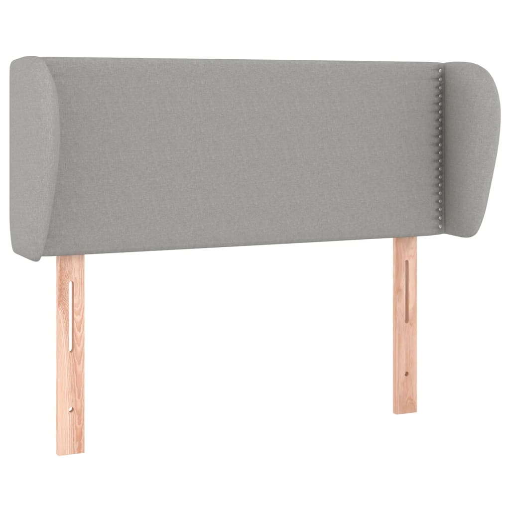 Hoofdbord met randen 93x23x78/88 cm stof lichtgrijs is nu te koop bij PeponiXL, paradijselijk wonen!