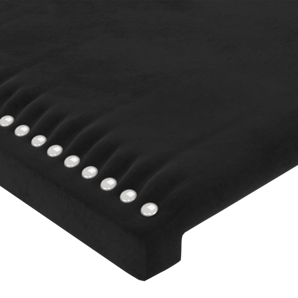 Hoofdbord met randen 83x23x78/88 cm fluweel zwart is nu te koop bij PeponiXL, paradijselijk wonen!