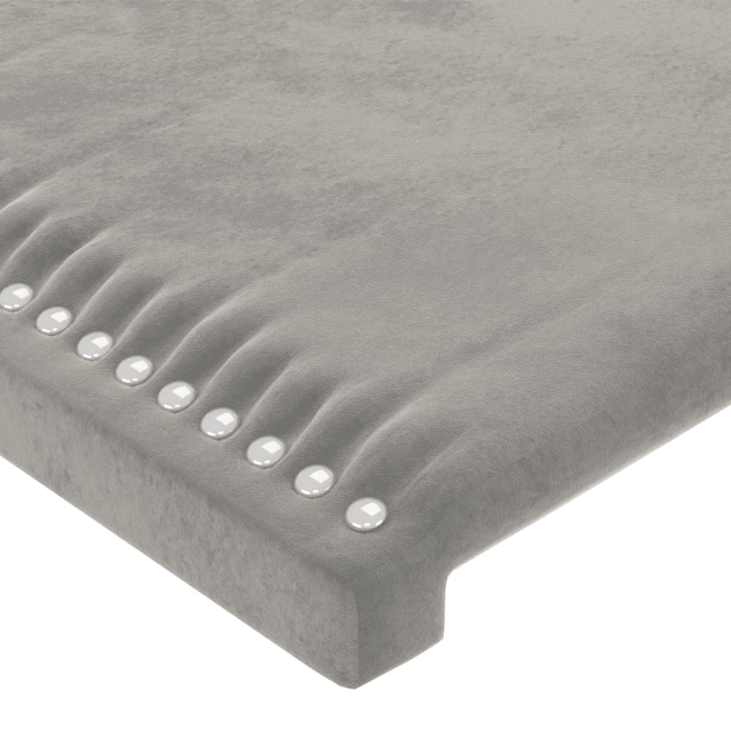 Hoofdbord met randen 93x23x78/88 cm fluweel lichtgrijs is nu te koop bij PeponiXL, paradijselijk wonen!