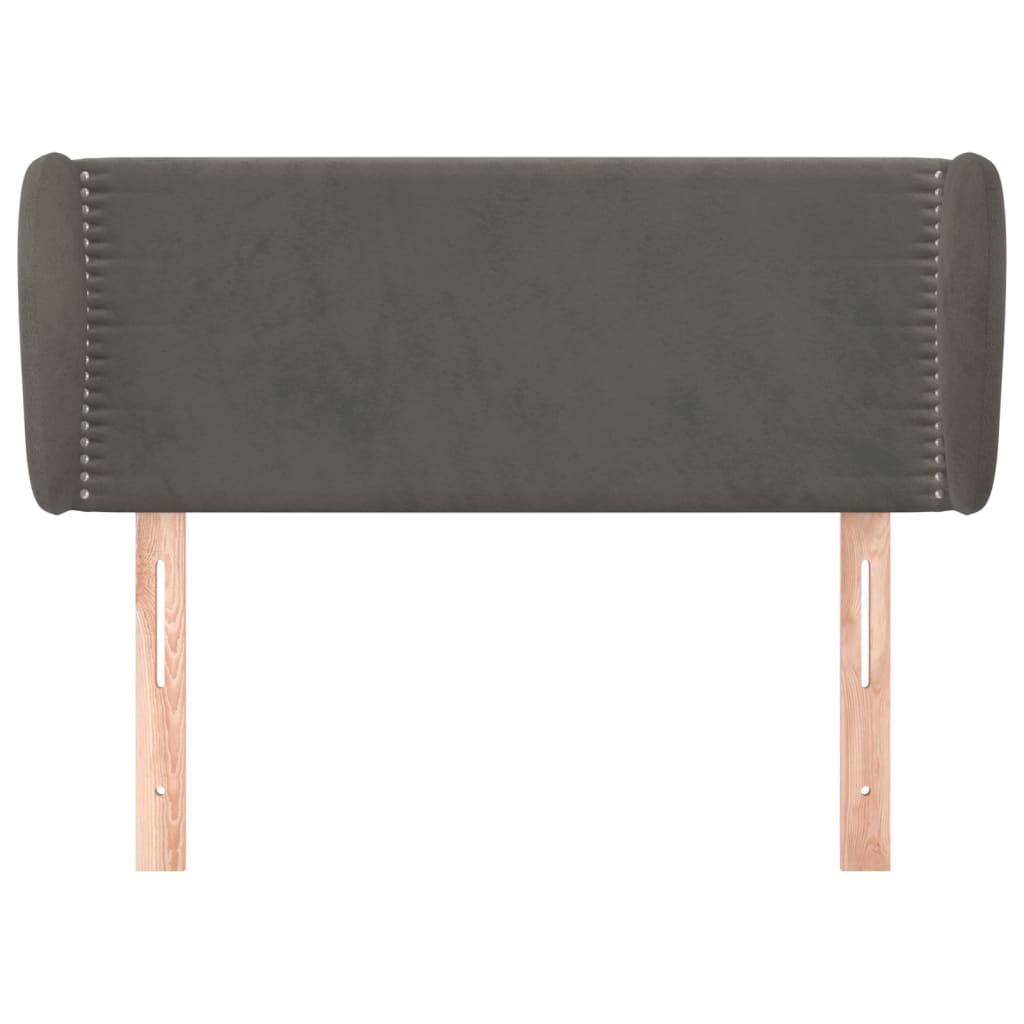 Hoofdbord met randen 103x23x78/88 cm fluweel donkergrijs is nu te koop bij PeponiXL, paradijselijk wonen!