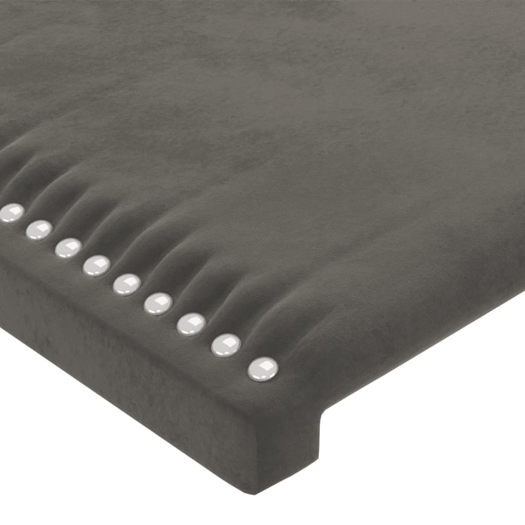 Hoofdbord met randen 103x23x78/88 cm fluweel donkergrijs is nu te koop bij PeponiXL, paradijselijk wonen!