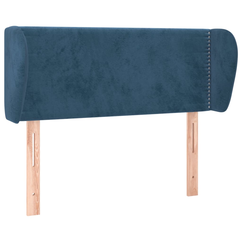 Hoofdbord met randen 103x23x78/88 cm fluweel donkerblauw is nu te koop bij PeponiXL, paradijselijk wonen!