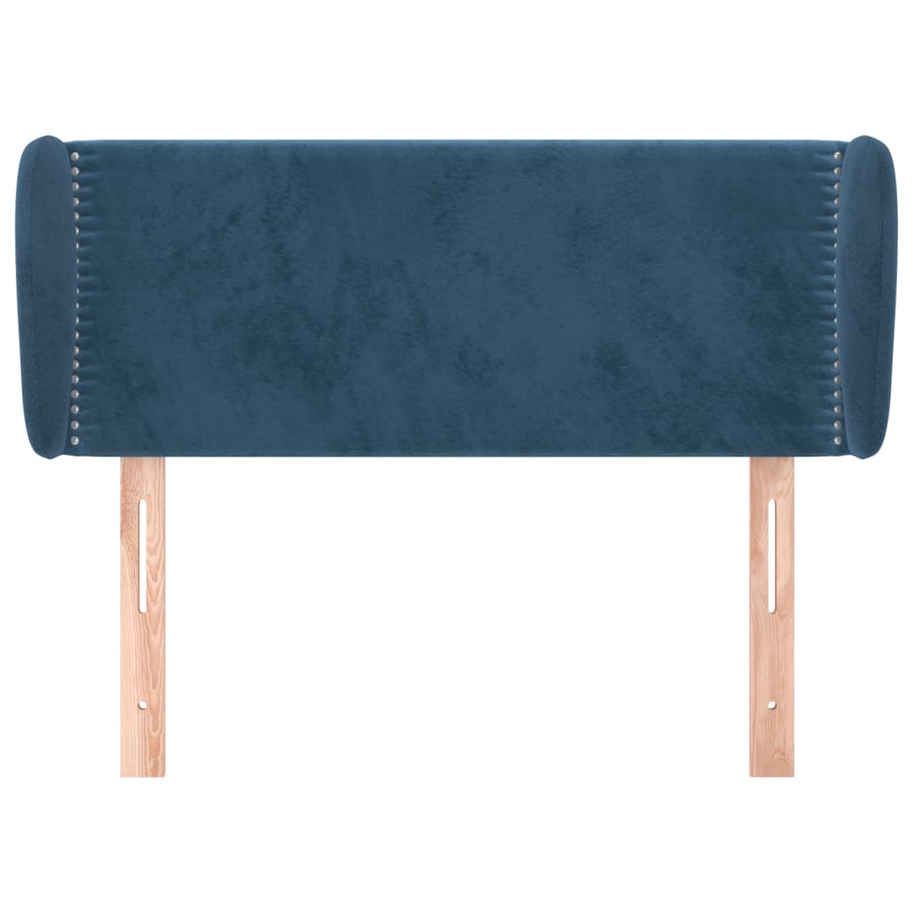 Hoofdbord met randen 103x23x78/88 cm fluweel donkerblauw is nu te koop bij PeponiXL, paradijselijk wonen!