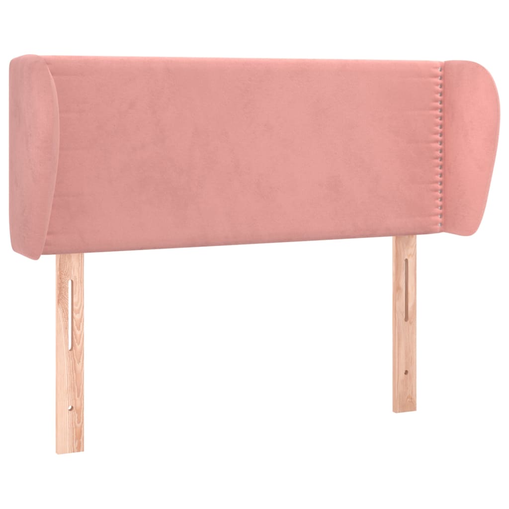 Hoofdbord met randen 103x23x78/88 cm fluweel roze is nu te koop bij PeponiXL, paradijselijk wonen!