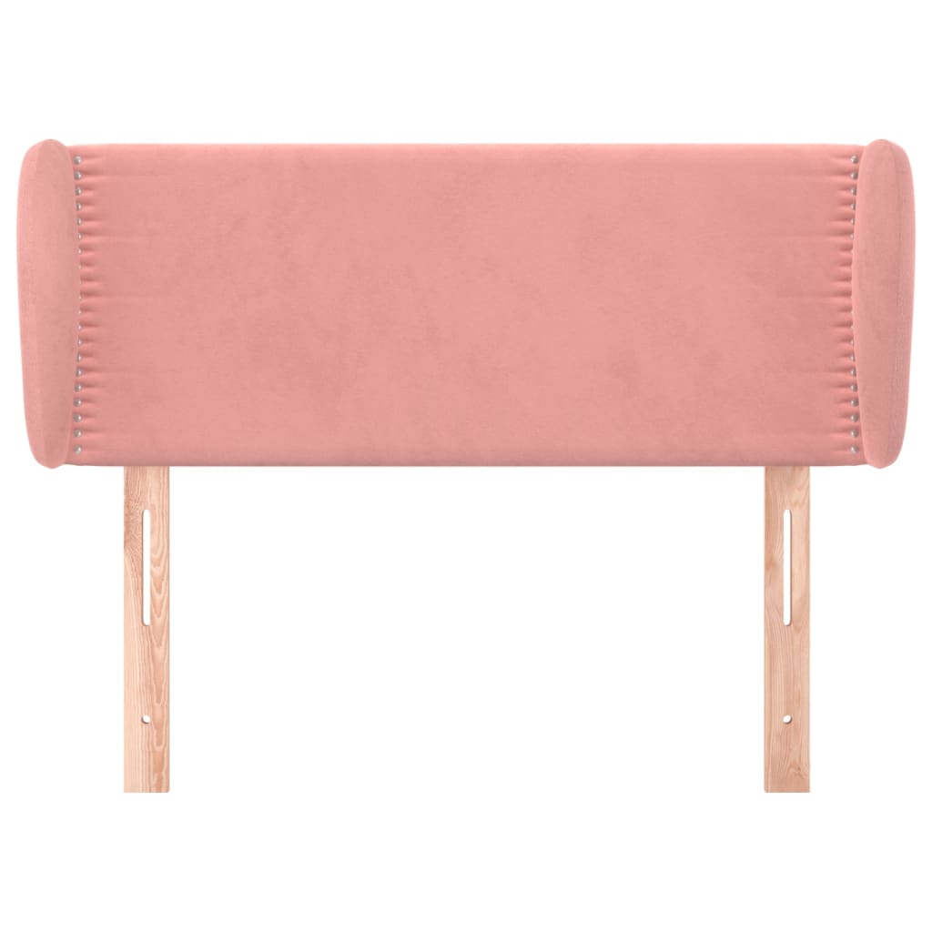 Hoofdbord met randen 103x23x78/88 cm fluweel roze is nu te koop bij PeponiXL, paradijselijk wonen!