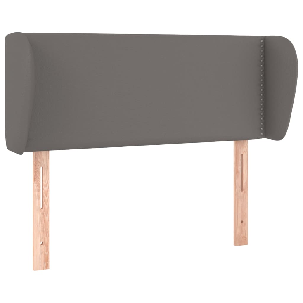 Hoofdbord met randen 83x23x78/88 cm kunstleer grijs is nu te koop bij PeponiXL, paradijselijk wonen!