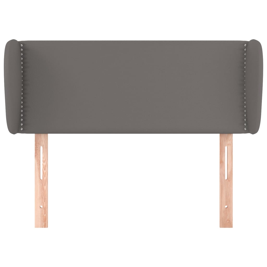 Hoofdbord met randen 83x23x78/88 cm kunstleer grijs is nu te koop bij PeponiXL, paradijselijk wonen!