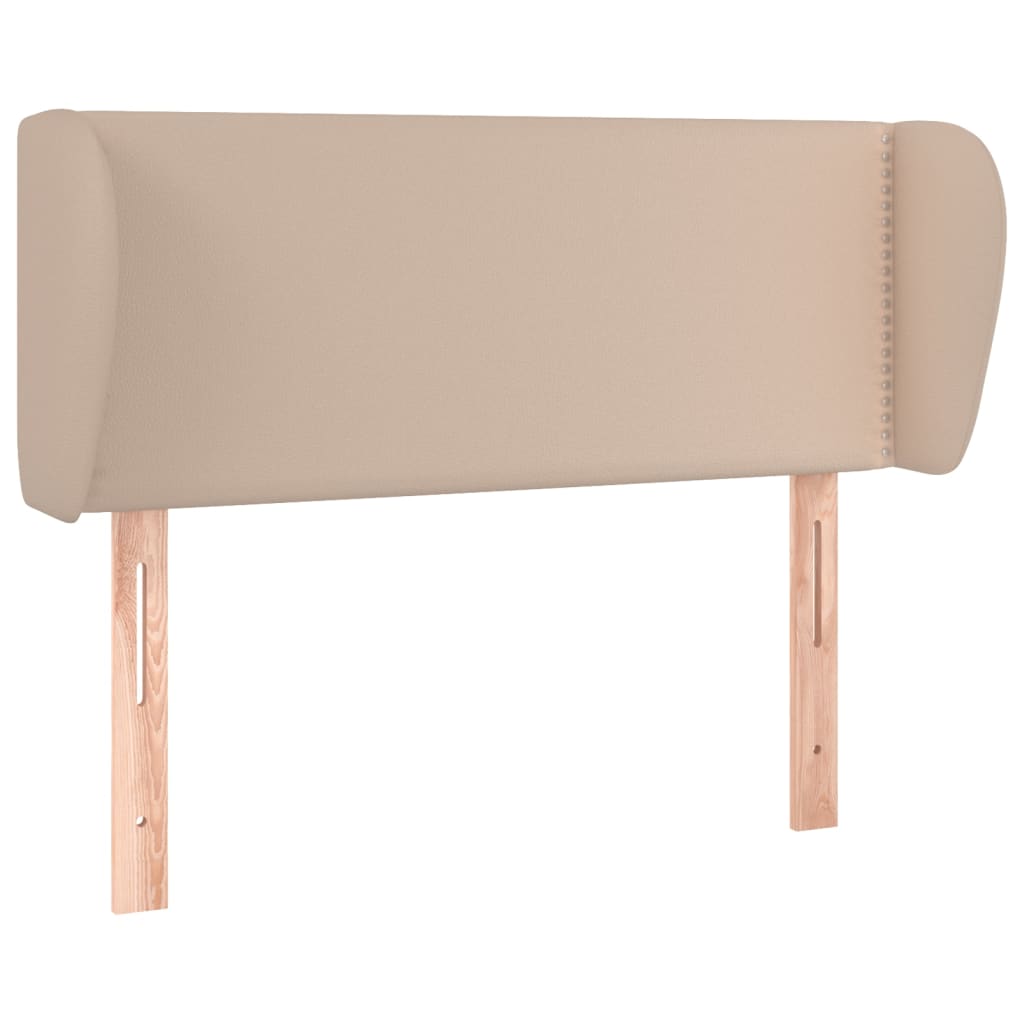Hoofdbord met randen 83x23x78/88 cm kunstleer cappuccinokleur is nu te koop bij PeponiXL, paradijselijk wonen!