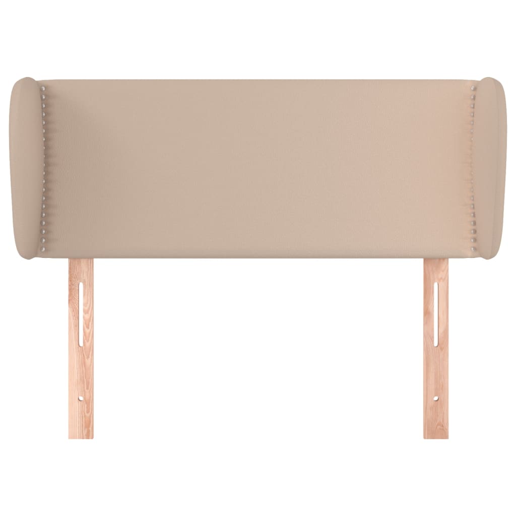 Hoofdbord met randen 83x23x78/88 cm kunstleer cappuccinokleur is nu te koop bij PeponiXL, paradijselijk wonen!