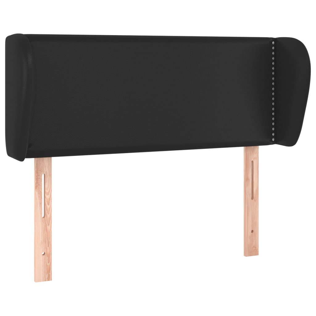 Hoofdbord met randen 103x23x78/88 cm kunstleer zwart is nu te koop bij PeponiXL, paradijselijk wonen!