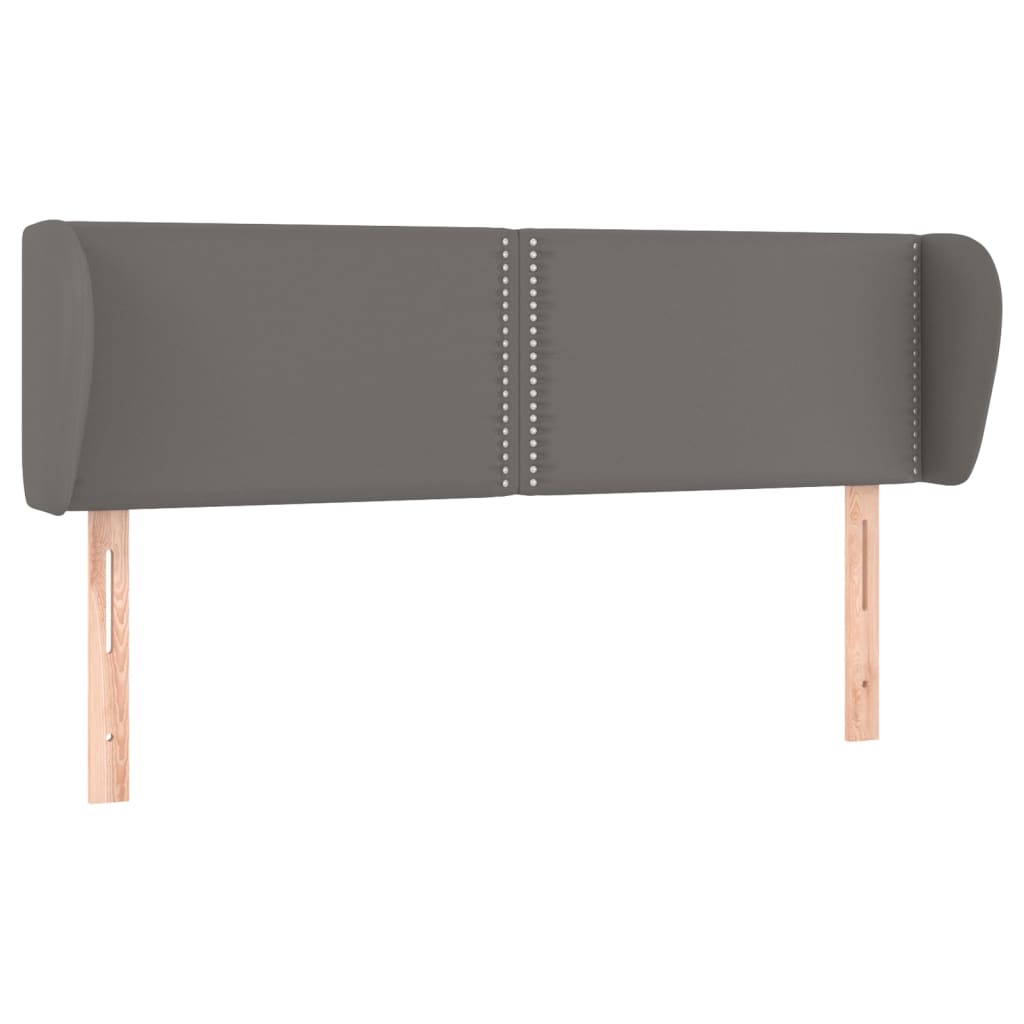 Hoofdbord met randen 147x23x78/88 cm kunstleer grijs is nu te koop bij PeponiXL, paradijselijk wonen!