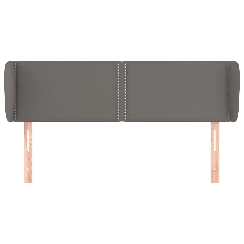 Hoofdbord met randen 147x23x78/88 cm kunstleer grijs is nu te koop bij PeponiXL, paradijselijk wonen!