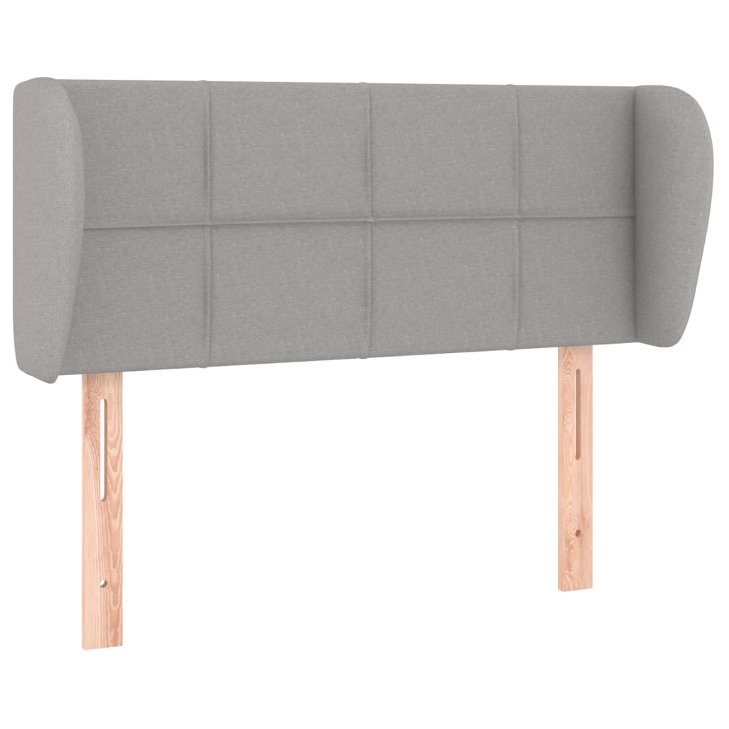 Hoofdbord met randen 83x23x78/88 cm stof lichtgrijs is nu te koop bij PeponiXL, paradijselijk wonen!