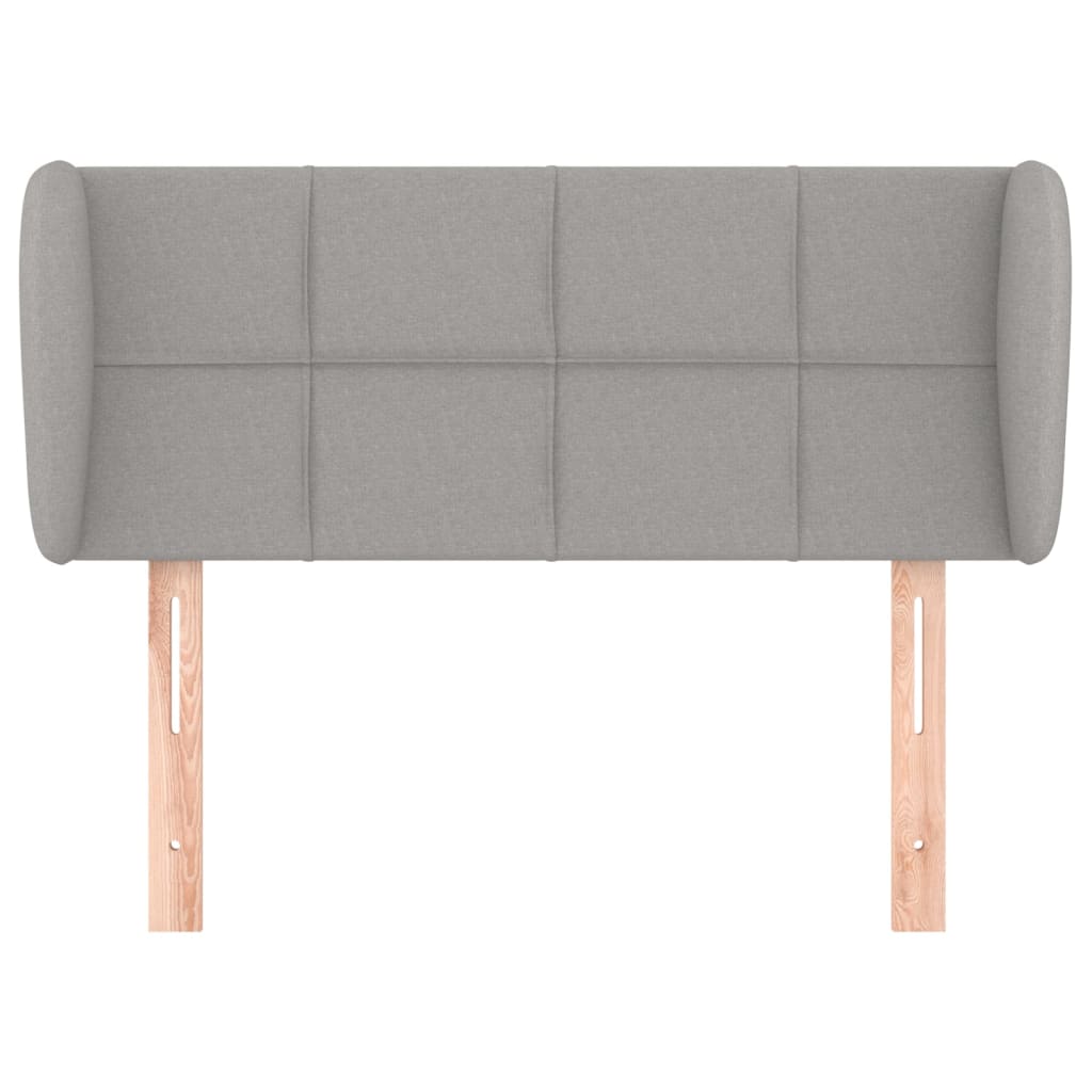 Hoofdbord met randen 83x23x78/88 cm stof lichtgrijs is nu te koop bij PeponiXL, paradijselijk wonen!