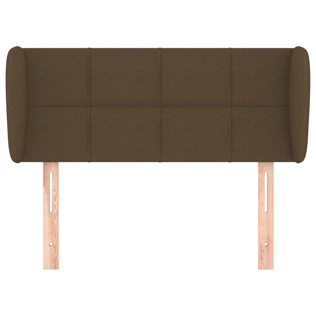 Hoofdbord met randen 93x23x78/88 cm stof donkerbruin is nu te koop bij PeponiXL, paradijselijk wonen!