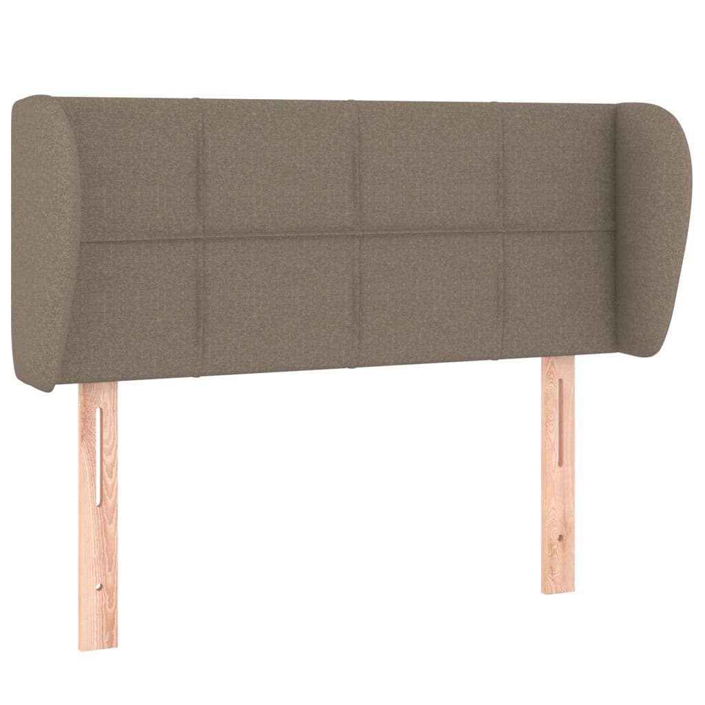 Hoofdbord met randen 93x23x78/88 cm stof taupe is nu te koop bij PeponiXL, paradijselijk wonen!