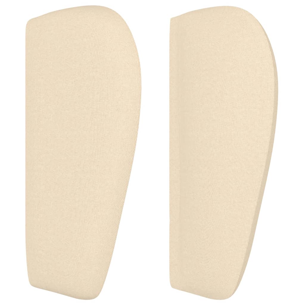 Hoofdbord met randen 93x23x78/88 cm stof crèmekleurig is nu te koop bij PeponiXL, paradijselijk wonen!