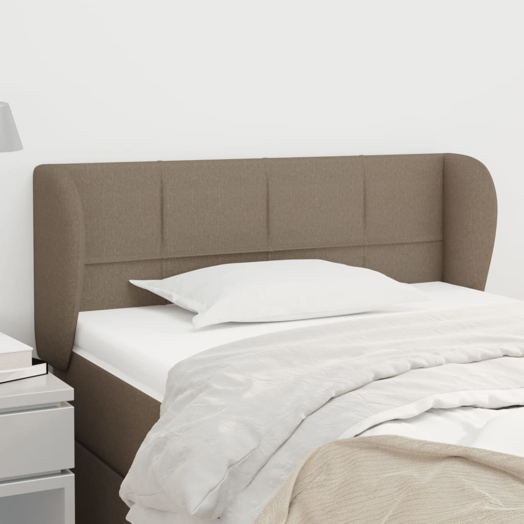 Hoofdbord met randen 103x23x78/88 cm stof taupe is nu te koop bij PeponiXL, paradijselijk wonen!