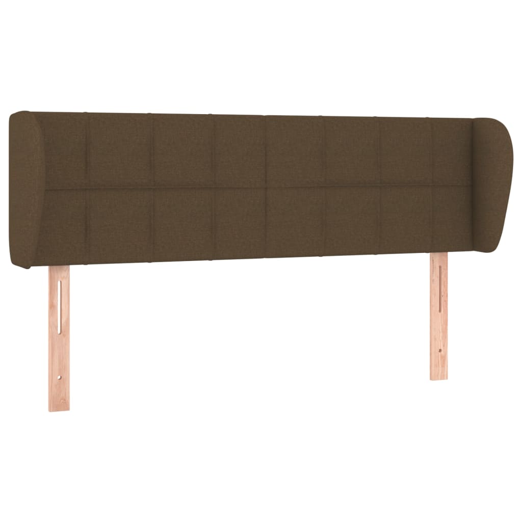Hoofdbord met randen 147x23x78/88 cm stof donkerbruin is nu te koop bij PeponiXL, paradijselijk wonen!