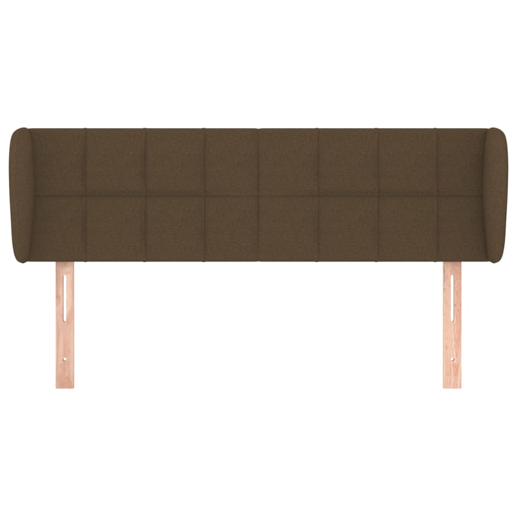 Hoofdbord met randen 147x23x78/88 cm stof donkerbruin is nu te koop bij PeponiXL, paradijselijk wonen!