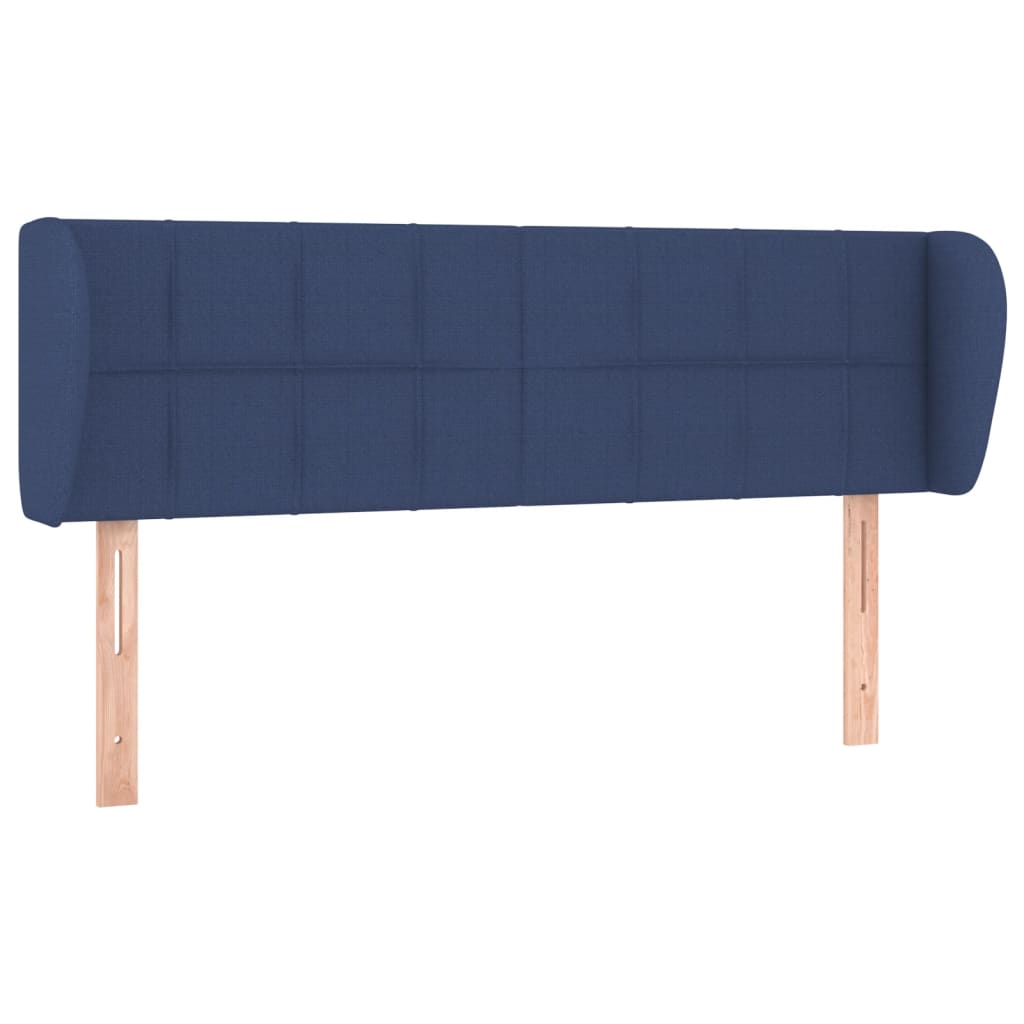 Hoofdbord met randen 147x23x78/88 cm stof blauw is nu te koop bij PeponiXL, paradijselijk wonen!