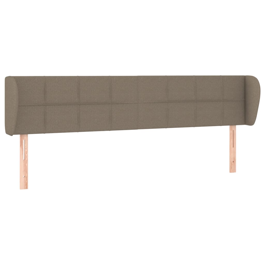 Hoofdbord met randen 183x23x78/88 cm stof taupe is nu te koop bij PeponiXL, paradijselijk wonen!