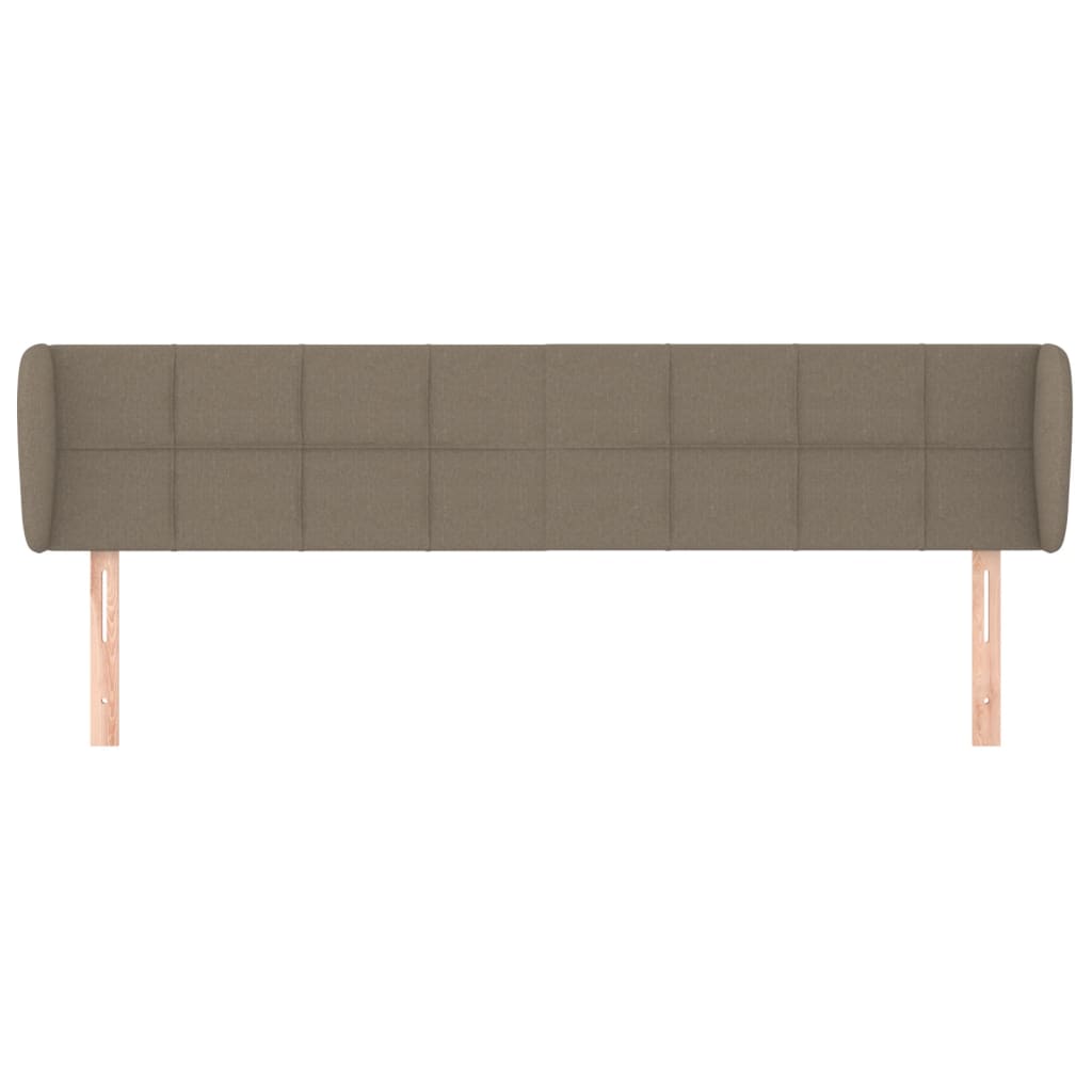 Hoofdbord met randen 183x23x78/88 cm stof taupe is nu te koop bij PeponiXL, paradijselijk wonen!