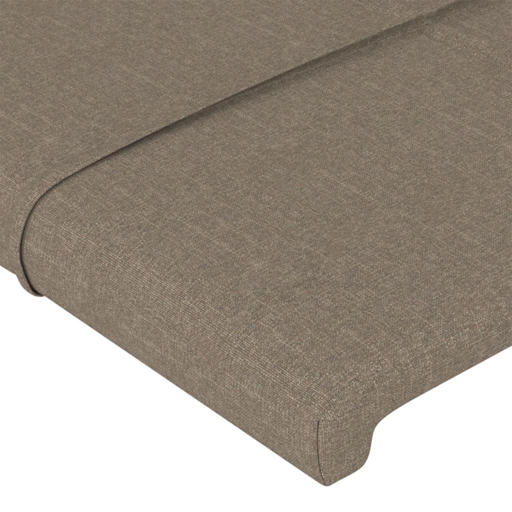 Hoofdbord met randen 203x23x78/88 cm stof taupe is nu te koop bij PeponiXL, paradijselijk wonen!