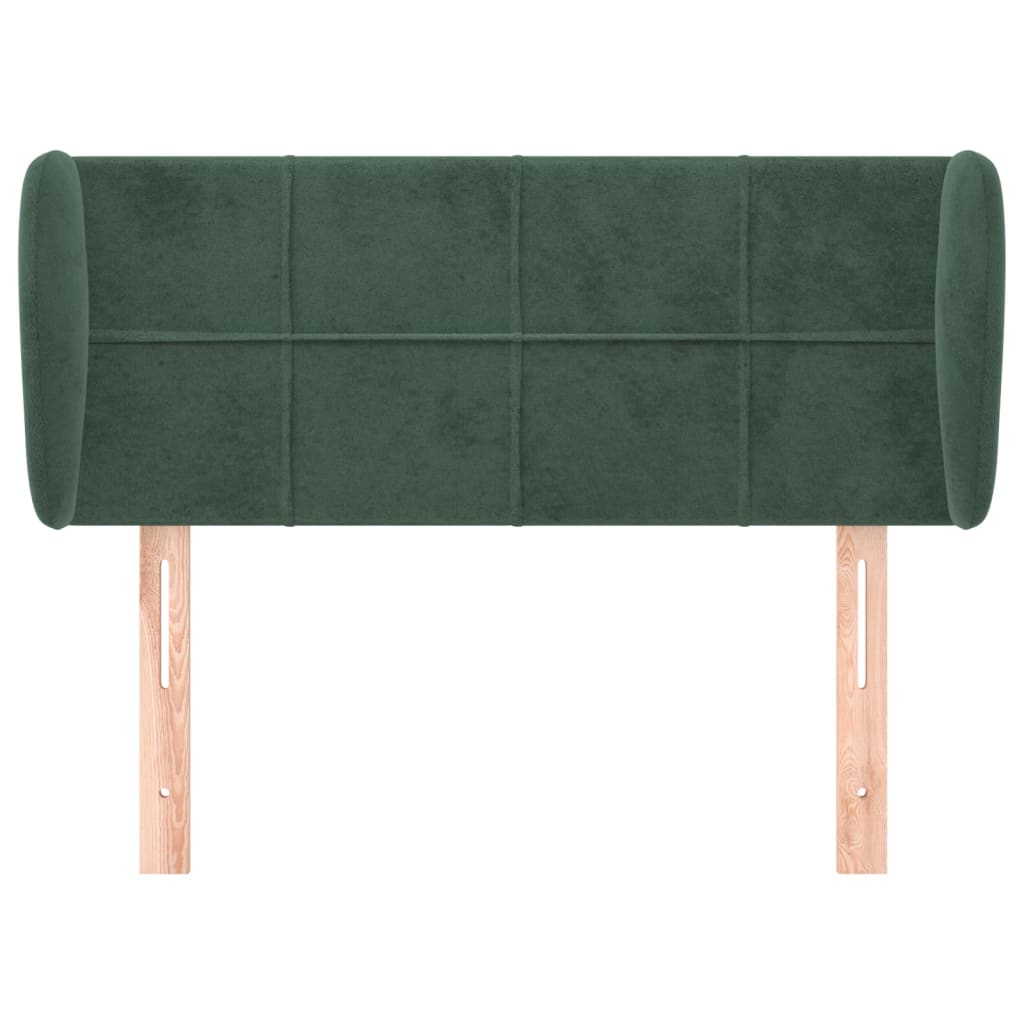 Hoofdbord met randen 83x23x78/88 cm fluweel donkergroen is nu te koop bij PeponiXL, paradijselijk wonen!