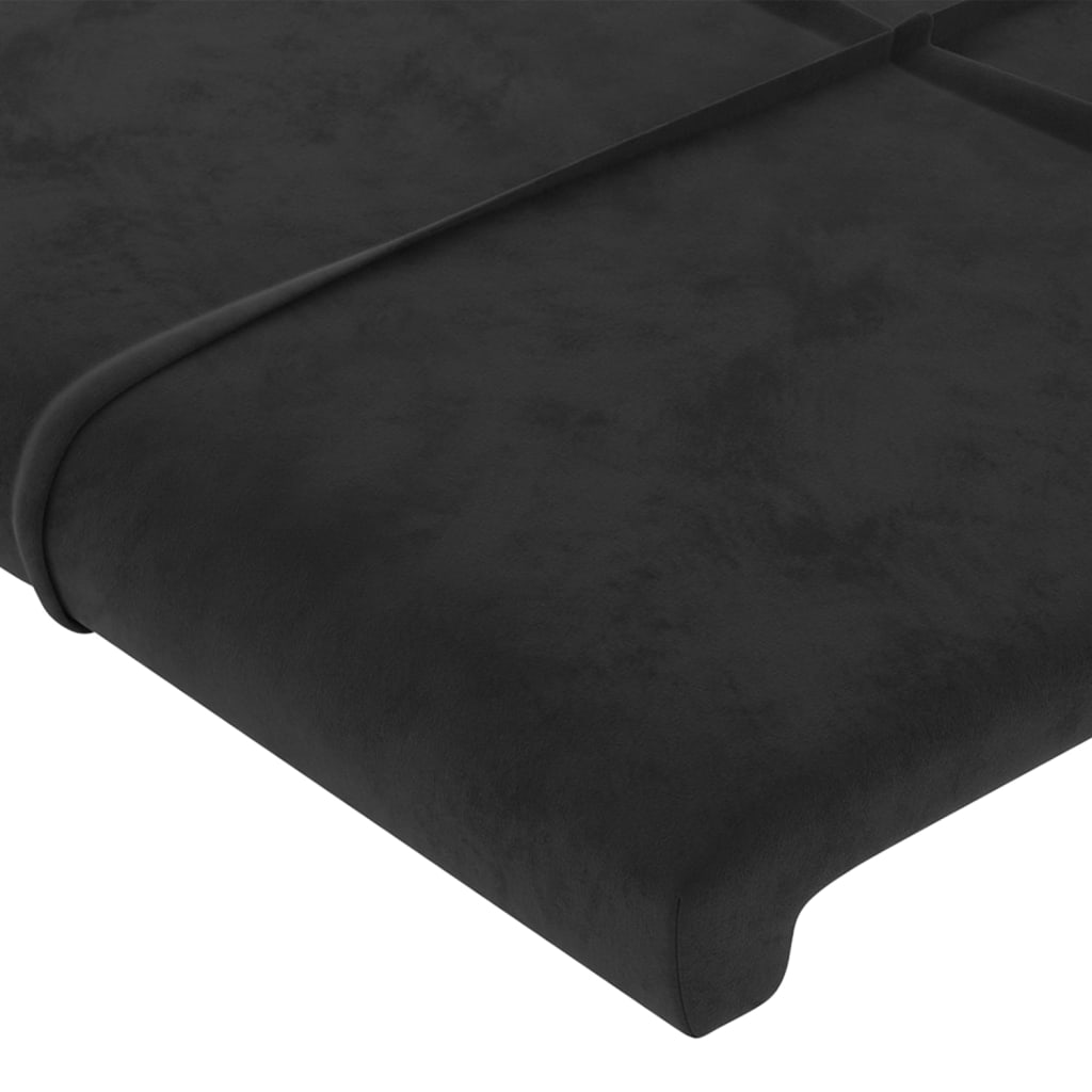Hoofdbord met randen 93x23x78/88 cm fluweel zwart is nu te koop bij PeponiXL, paradijselijk wonen!