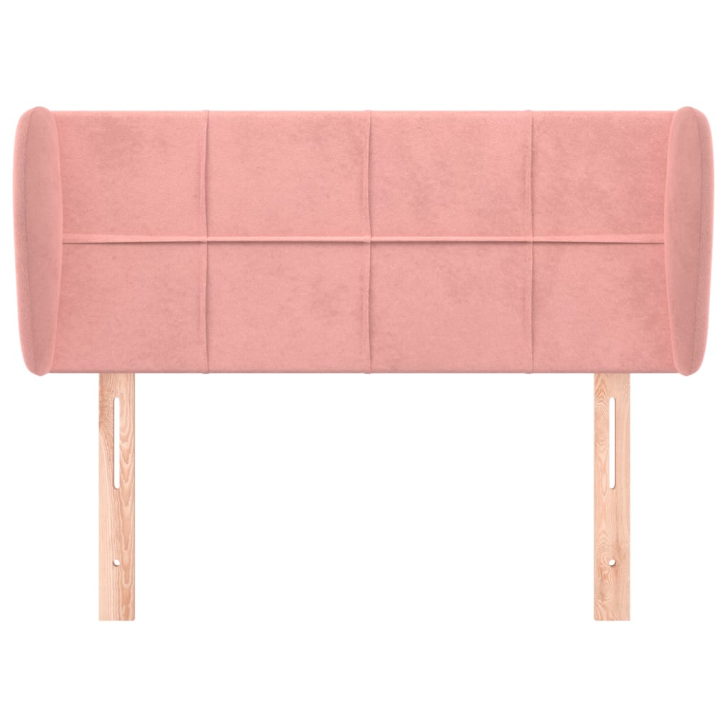 Hoofdbord met randen 93x23x78/88 cm fluweel roze is nu te koop bij PeponiXL, paradijselijk wonen!